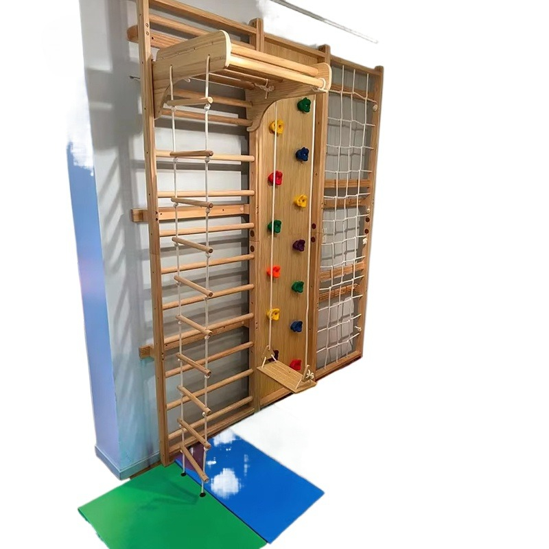Kids Outdoor Climbing Frame - 9 w 1 Drewniana drabinka szwedzka