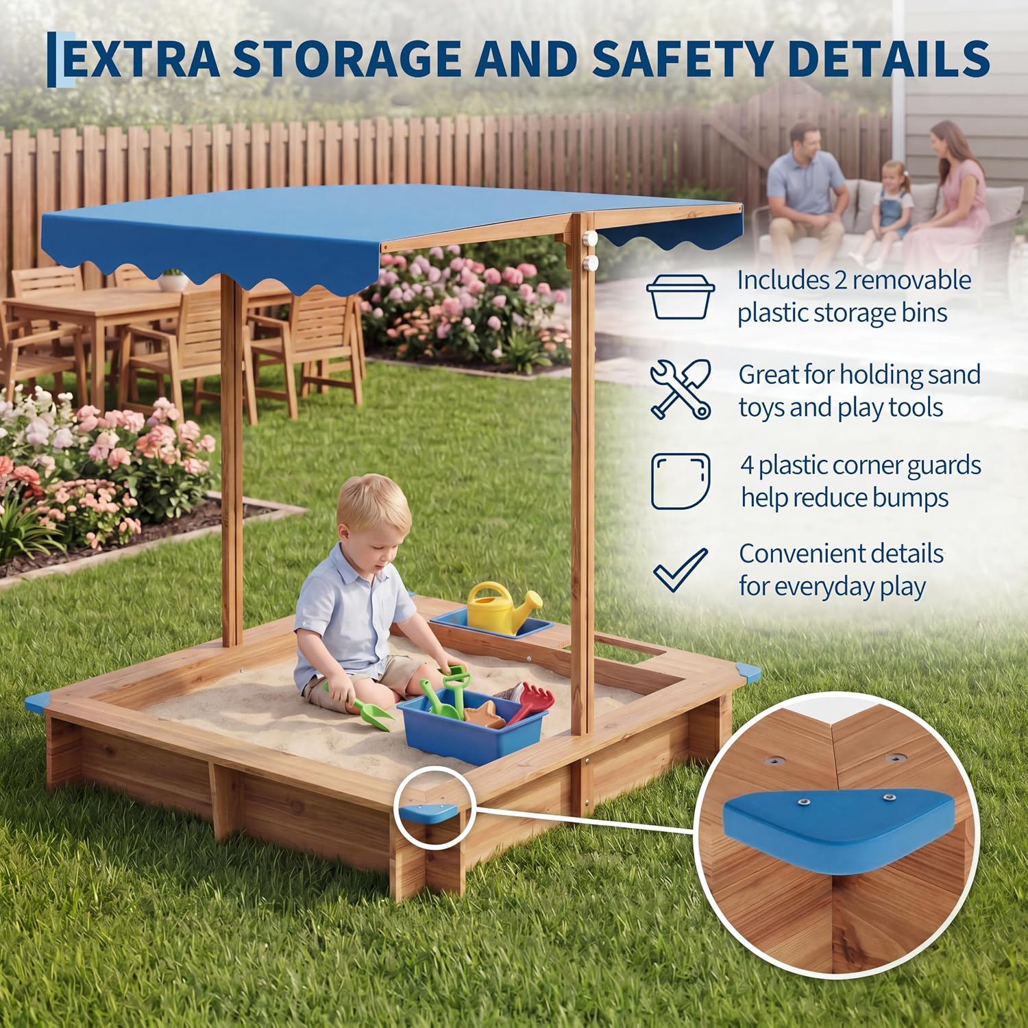Kids Outdoor Area - Drewniany piaskowy strefa zabaw dla dzieci